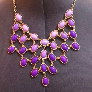 Purple statement necklace